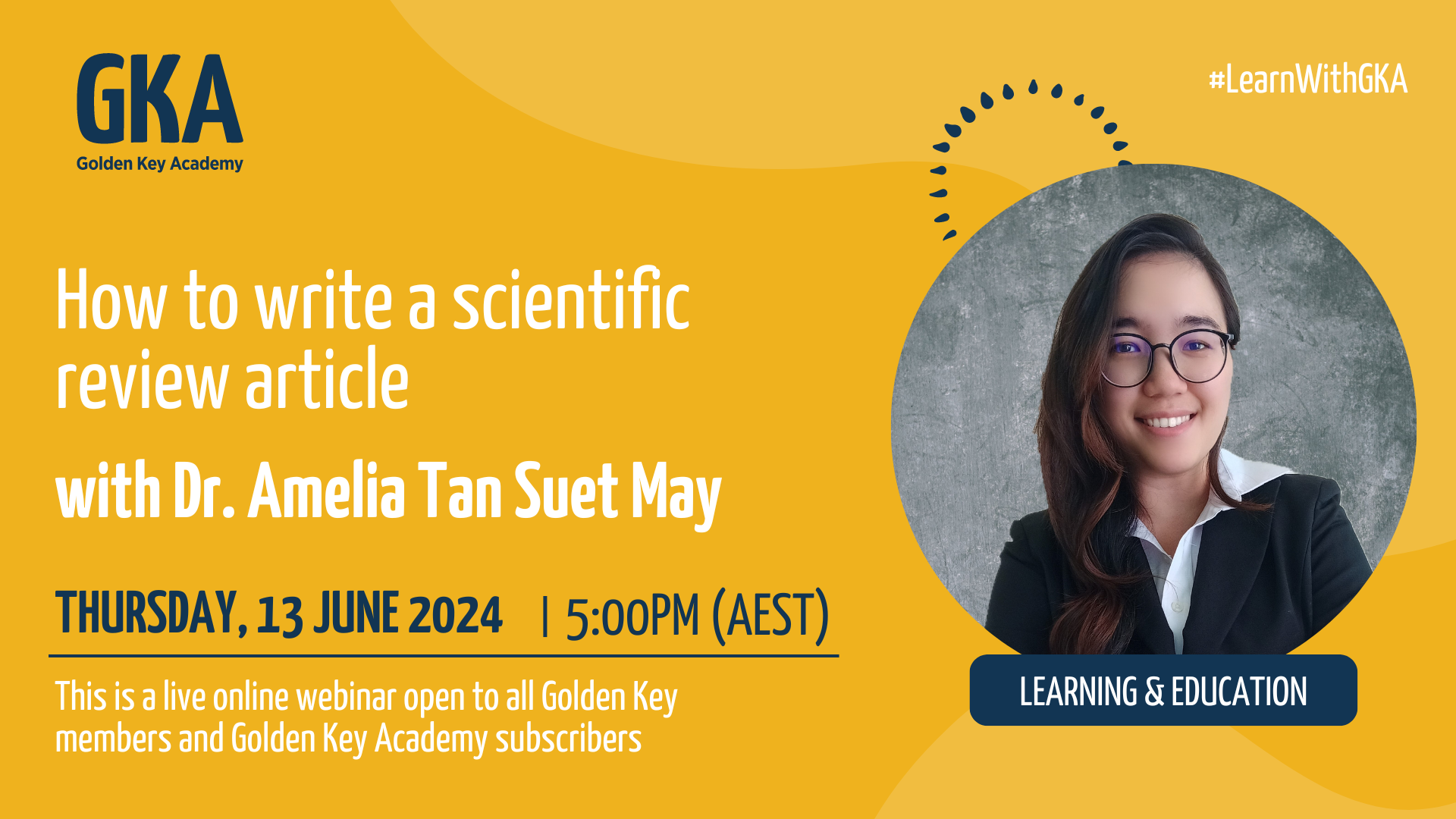 How to write a scientific review article with Dr. Amelia Tan Suet May